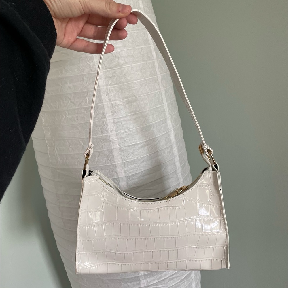 White Y2K Small Shoulder Bag